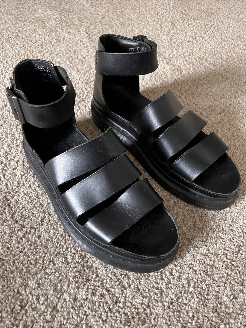 11 Dr. Martens Clarissa black leather sandals